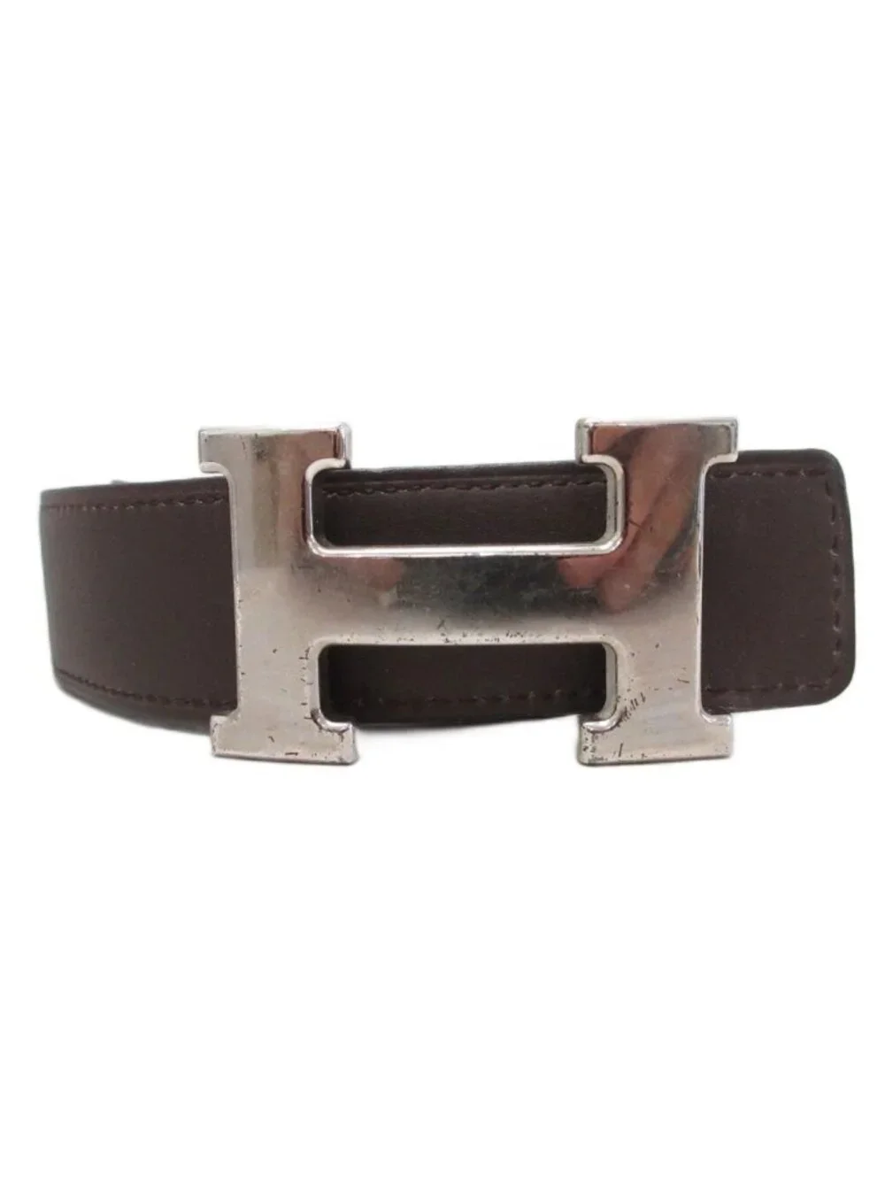 Hermes Constance Belt Logo Leather Buckle 80 Brown